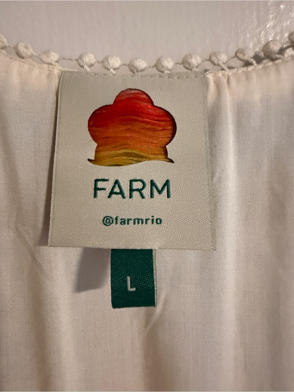 FARM Rio Cream Midi Dress with Blue & Green Botanical Print - Picture 12 of 15